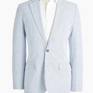 BANANA REPUBLIC Slim SEERSUCKER Jacket & Pant Set!
